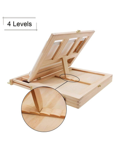 Caballete de Pintura LUCYCAZ Portátil con Lienzo y Accesorios