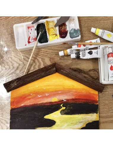 Caballete de Pintura LUCYCAZ Portátil con Lienzo y Accesorios