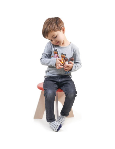 Familia de Muñecas de Madera Tender Leaf Toys - Multiculturales