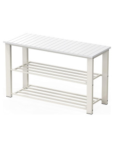 Banco de Almacenamiento para Zapatos Simple Houseware Blanco