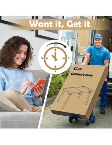 Mesa Sensorial para Niños Wingyz 76x53 cm Madera Blanca