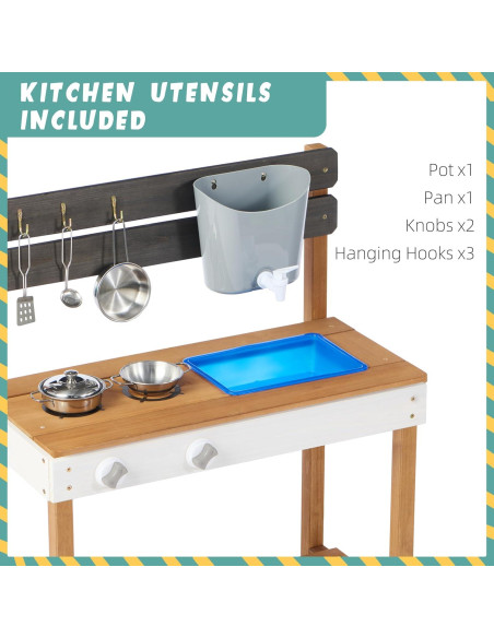 Cocina de Madera para Niños Soliwood 66x33x81 cm