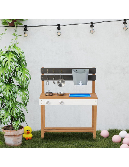 Cocina de Madera para Niños Soliwood 66x33x81 cm