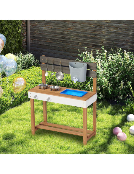 Cocina de Madera para Niños Soliwood 66x33x81 cm