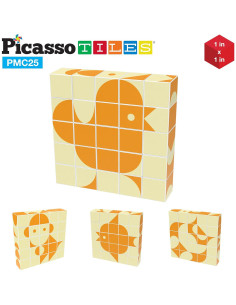 Paquete de 3 Rompecabezas Magnéticos PicassoTiles 25 Piezas 2
