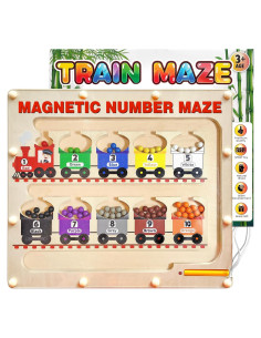 Laberinto Magnético de Colores y Números Panda Brothers