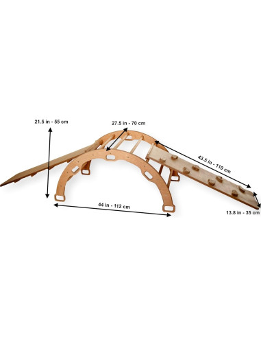 Arco de Escalada Montessori Kidodido con Rampas y Almohada