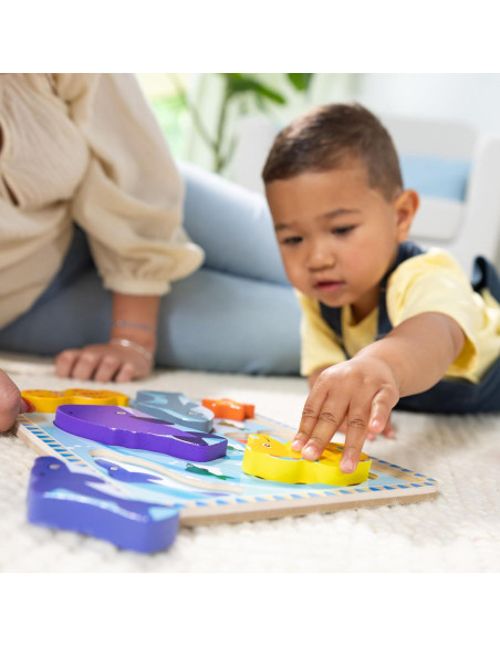 Rompecabezas de Madera Grueso Melissa & Doug - 7 Piezas Marinas Rompecabezas de Madera Grueso Melissa & Doug - 7 Piezas Marinas