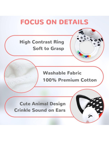 Sonajeros para Bebés XIXILAND 0-6 Meses Desarrollo Sensorial