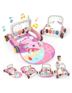 Gimnasio de Juego para Bebés Rosa - Andador y Piano Musical