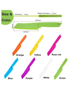 Juego de cuchillos de cocina para niños FACATH 7 piezas plástico 2