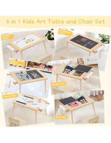 Mesa y Silla Sensorial GITAWUSA para Niños 2-8 Años