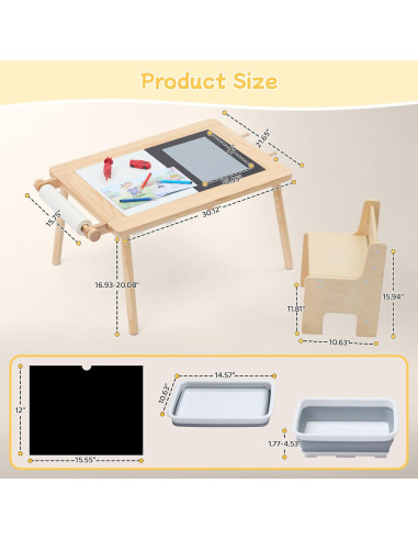 Mesa y Silla Sensorial GITAWUSA para Niños 2-8 Años