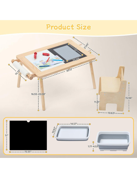 Mesa y Silla Sensorial GITAWUSA para Niños 2-8 Años Mesa y Silla Sensorial GITAWUSA para Niños 2-8 Años