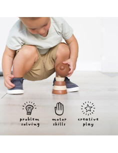 Apilador de Madera Gato Wee Gallery para Bebés 18 Meses 2