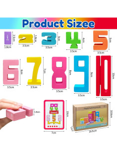 Bloques de Construcción de Madera ZRCCOX - 20 Piezas Montessori 2