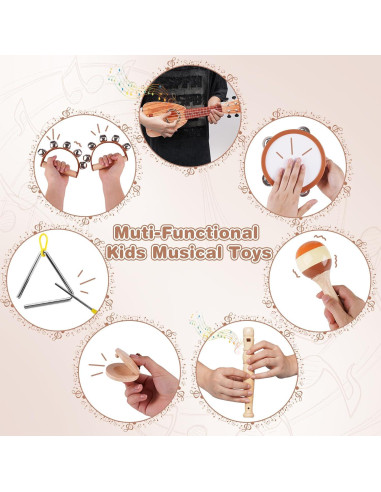 Juego de Juguetes Musicales Vanplay 7 Piezas para Niños