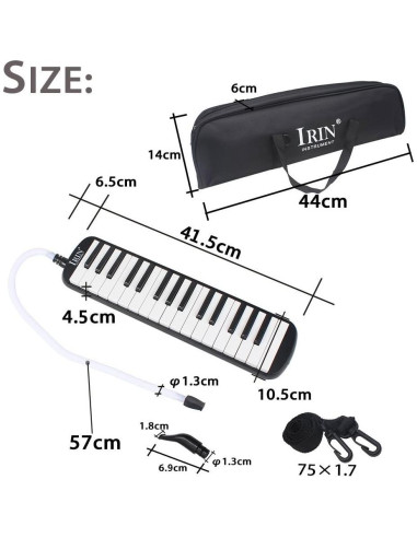 Melodica Btuty 32 Teclas con Bolsa de Transporte - Negro