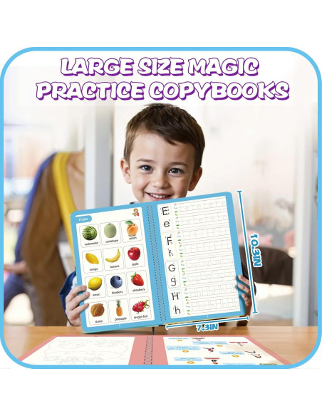 Cuaderno Reutilizable Caligrafía ESAUYB 4 Libros Azul 26x18.5cm