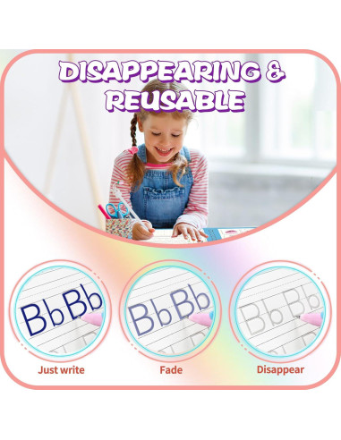 Cuaderno Reutilizable Caligrafía ESAUYB 4 Libros Azul 26x18.5cm