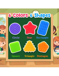 Juguetes Sensoriales Squishy ZaxiDeel - 6 Texturas para Niños 2