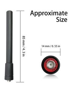 Antena Corta SAMCOM UHF 10W 4.3" Mini Suave 2 Paquetes 2