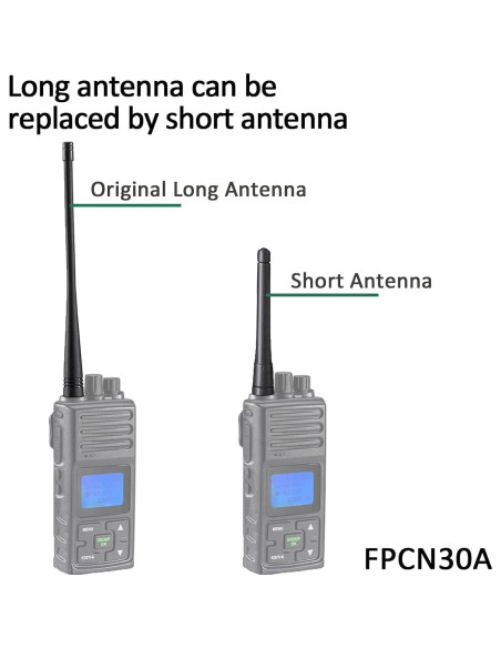 Antena Corta SAMCOM UHF 10W 4.3" Mini Suave 2 Paquetes