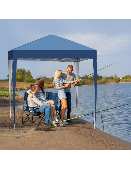 Carpa Plegable Bonnlo 2x2m Azul para Fiesta y Camping Carpa Plegable Bonnlo 2x2m Azul para Fiesta y Camping