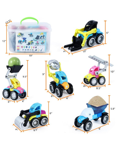 Bloques de Construcción Magnéticos ALLROAD 45 Piezas Vehículos