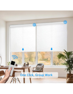 Persianas Motorizadas COOLWINDS 76.2x157.5cm Jacquard Blanco 2