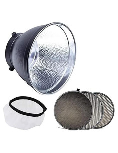 Reflector Estándar Fotoconic 18cm Bowens con Rejillas y Difusor