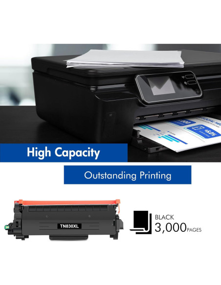 Cartucho de Tóner Aceink TN830XL 2-Pack Negro Alto Rendimiento