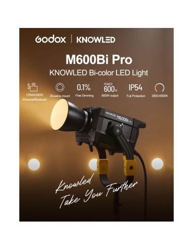 Godox M600Bi Pro Kit Monolight LED 600W Bi-Color IP54