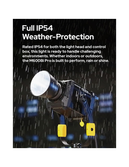 Godox M600Bi Pro Kit Monolight LED 600W Bi-Color IP54 Godox M600Bi Pro Kit Monolight LED 600W Bi-Color IP54