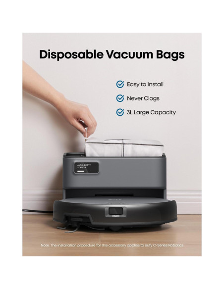 Aspiradora Robot eufy C10 Auto-Vaciado 4,000 Pa Negro