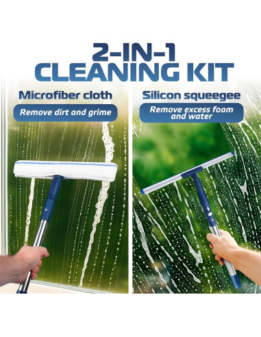 Kit de Limpieza de Ventanas DSV 157.48 cm con Mango Extensible