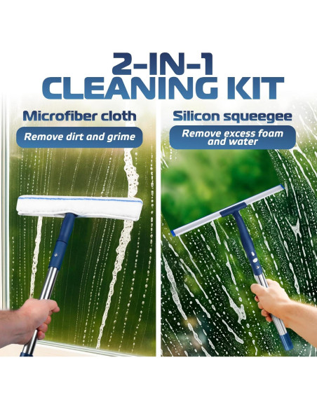 Kit de Limpieza de Ventanas DSV 157.48 cm con Mango Extensible