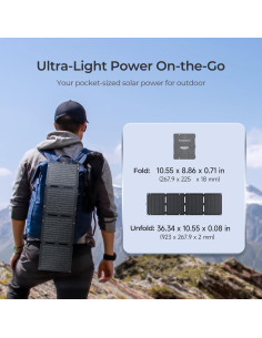 Panel Solar Portátil Plegable Renogy 30W, Carga Rápida USB-C 2