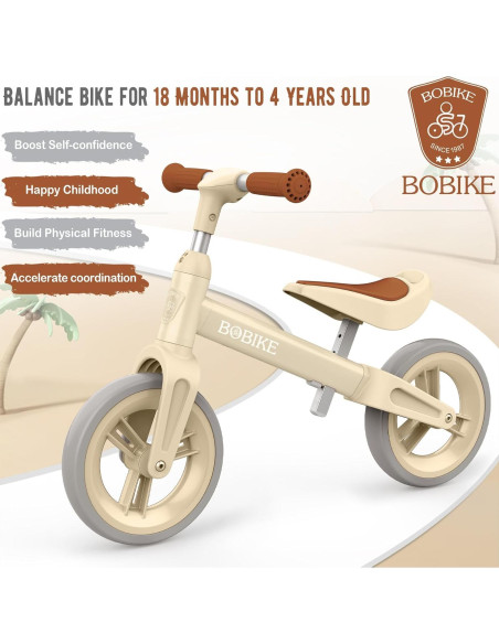 Bicicleta de Equilibrio Bobike HB02 Beige para Niños 1-4 Años