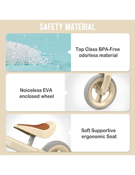 Bicicleta de Equilibrio Bobike HB02 Beige para Niños 1-4 Años