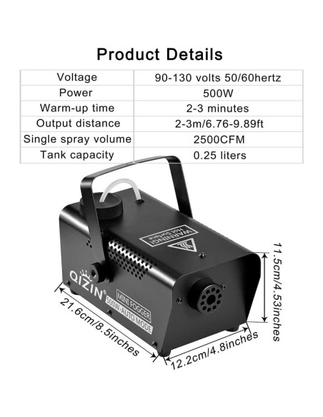 Máquina de Niebla 500W AGT-09W con Rocío Automático