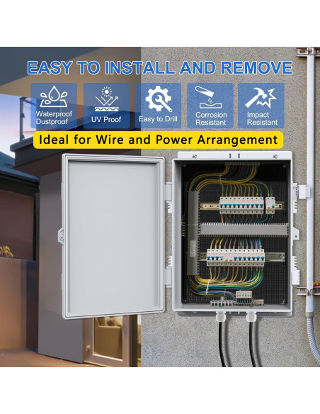 Caja Eléctrica Exterior IP67 JUEDIFX 39.9x27.9x10.4 cm