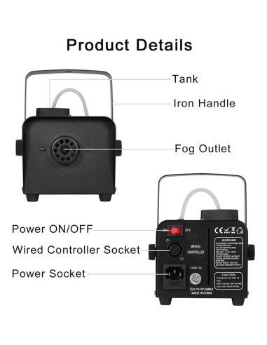 Máquina de Niebla 500W AGT-09W con Rocío Automático