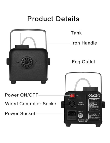Máquina de Niebla 500W AGT-09W con Rocío Automático