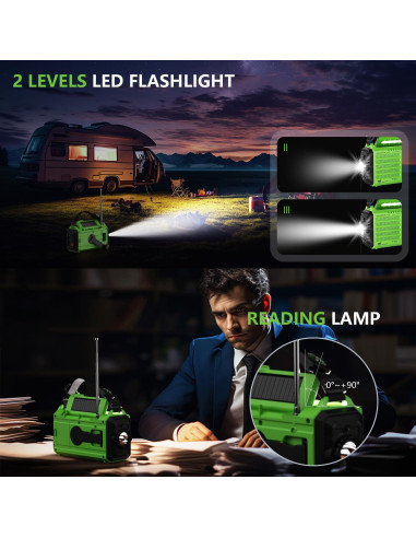 Radio Meteorológica de Emergencia PPLEE CR1009 5000mAh Solar