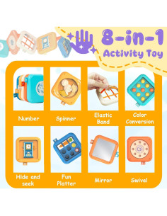 Tablero Ocupado Montessori para Bebés 1 Año - Juguete de Viaje 2