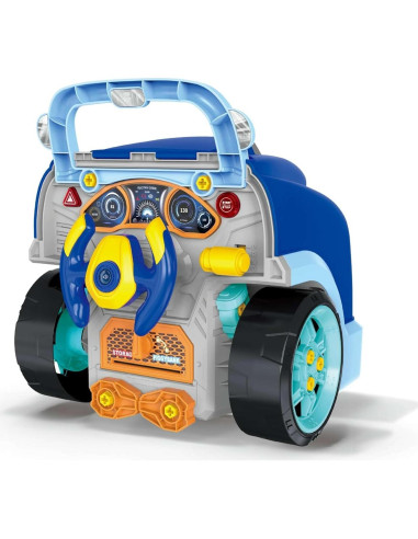 Taller de Motores de Automóviles La Fábrica de Burbujas - Azul - Juguete Mecánico 59 Piezas