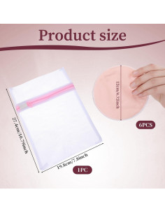 6 Almohadillas Reutilizables para Pechos Tucnoeu 12cm Rosa 2