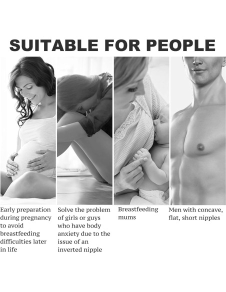 Correctores de Pezones Jesakmie 2 Pares para Lactancia