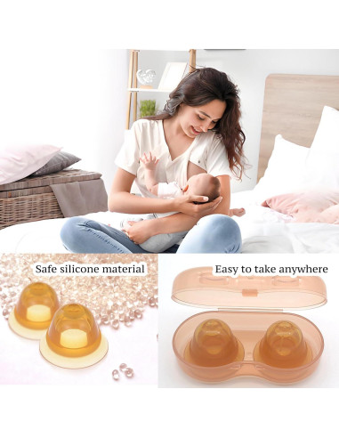 Correctores de Pezones Jesakmie 2 Pares para Lactancia